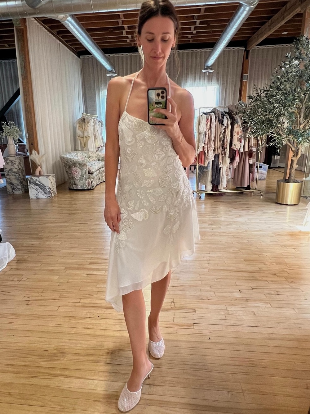 ✨ RARE ✨ For Love & Lemons Seaside Treasure 🐚 Beaded Midi Dress 🌊 Size 0 NWT - Picture 4 of 13